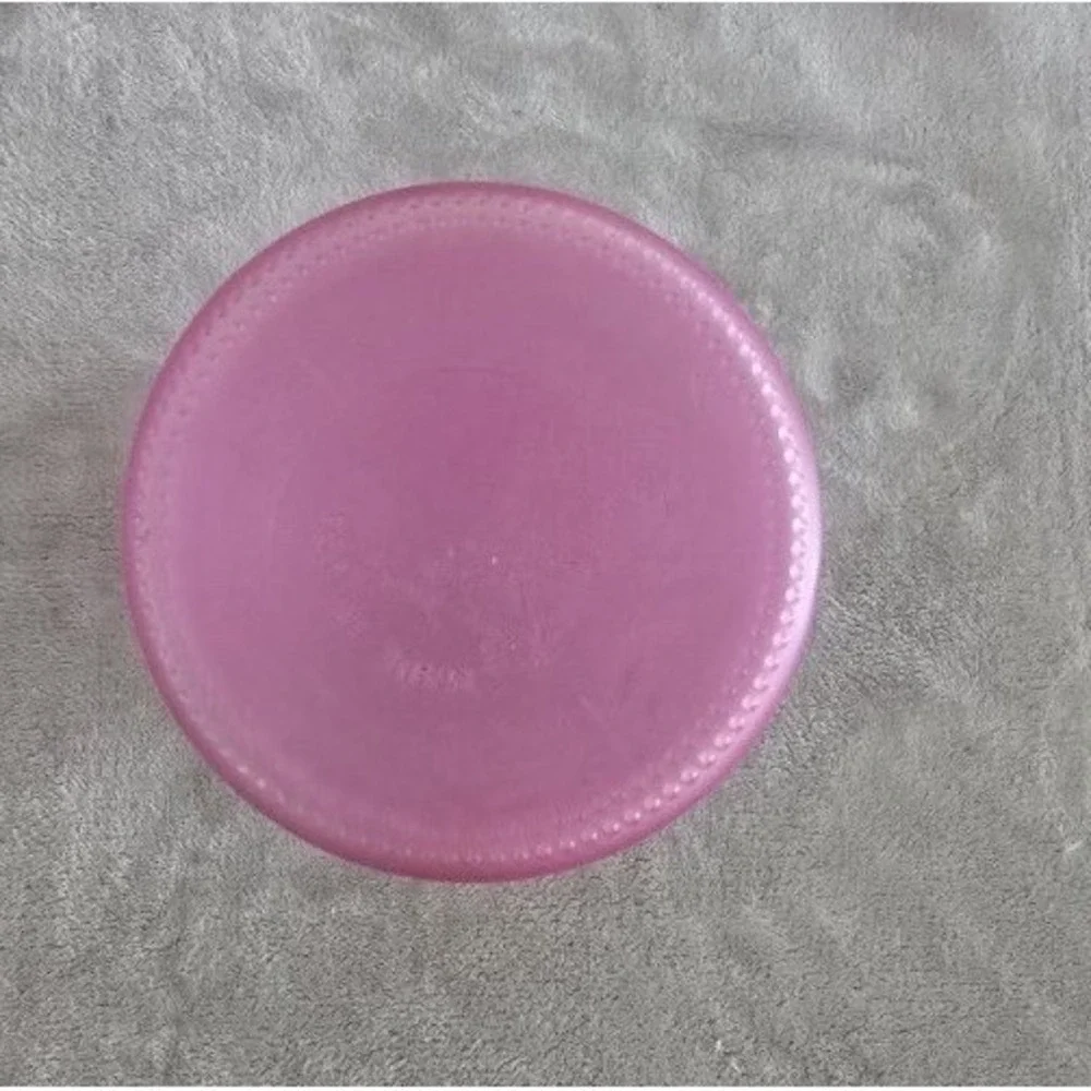 Vintage Vase Pink Fuchsia Frosted Glass 9x5